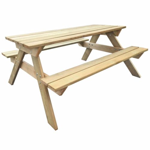 Vidaxl Table De Pique-Nique 150 X 135 X 71,5 Cm Bois
