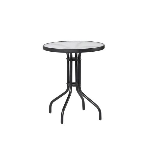 Table De Jardin Ronde Verre Acier Hyba