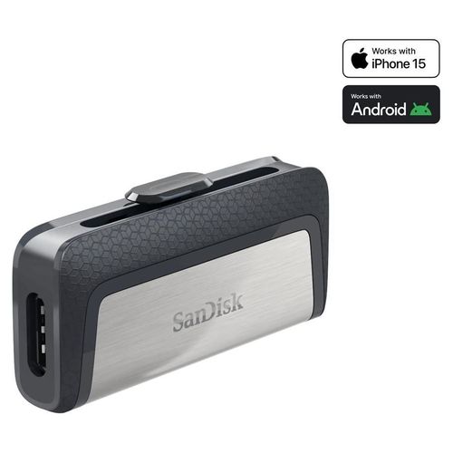 Clé USB 3.1 Type C SanDisk Ultra Dual 256Go Argent - Double connecteur USB Type-C et Type-A