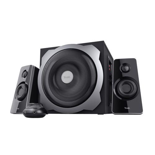 Trust Gaming Tytan Enceinte PC 2.1 avec Caisson de Basses, 120 W, Contrôle du Volume Filaire, pour PC et Ordinateur Portable