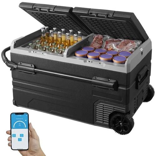 Réfrigérateur Portable à Compression 115 L Double Zone-VEVOR-Glacière à Double Zone-pour Camion Bateau Maison Camping