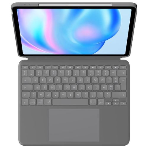 Logitech Combo Touch - Clavier et étui - avec trackpad - rétroéclairé - Apple Smart connector - AZERTY - Français - gris oxford - pour Apple 13-inch iPad Air M2 Wi-Fi, M2 Wi-Fi + Cellular, M3...