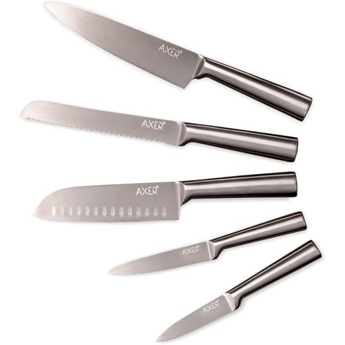 Set De Couteaux De Cuisine Professionnelle 5 Pièces - Set Couteau Cuisine Acier Inoxydable - Tranchants Ensemble Couteaux Cuisine - Knife Set