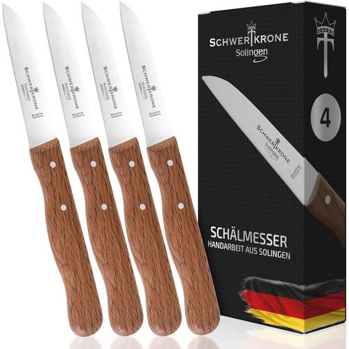 Solingen Ensemble De Couteaux De Cuisine Professionnels En Acier Inoxydable - Manche Hêtre, Pour Une Découpe Préc