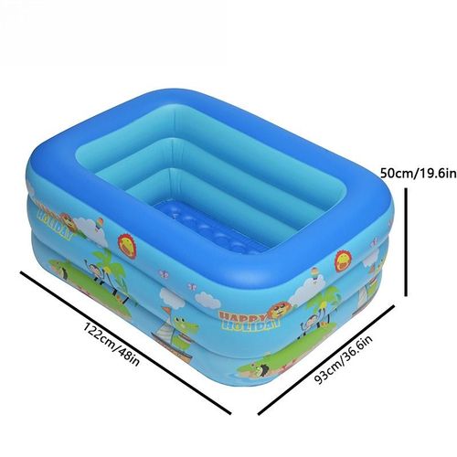 Piscine gonflable pour enfants, facile à installer et petite piscine gonflable pour enfants, piscine de plage intérieure et extérieure, jouets aquatiques de fête, 122*93*50