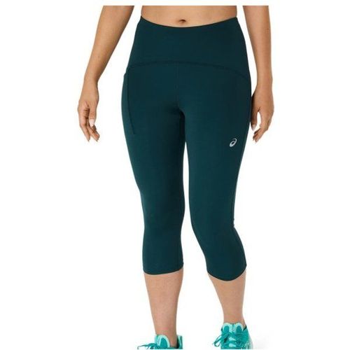 Asics Women's Road High Waist Capri Tight Collant De Running Taille M, Bleu